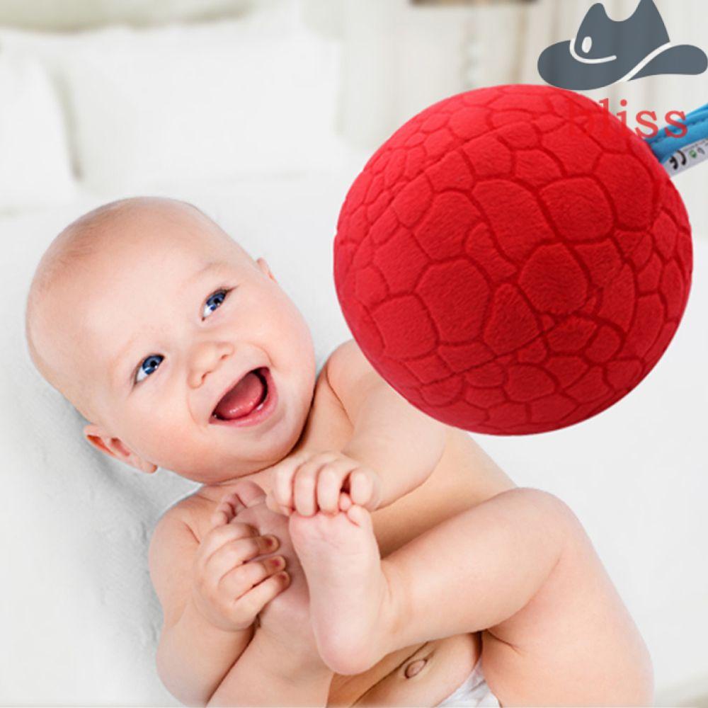 Bliss ลูกบอลผ้ากํามะหยี่ขนนิ่ม สีแดง ของเล่นเสริมการเรียนรู้ สําหรับเด็กปฐมวัย