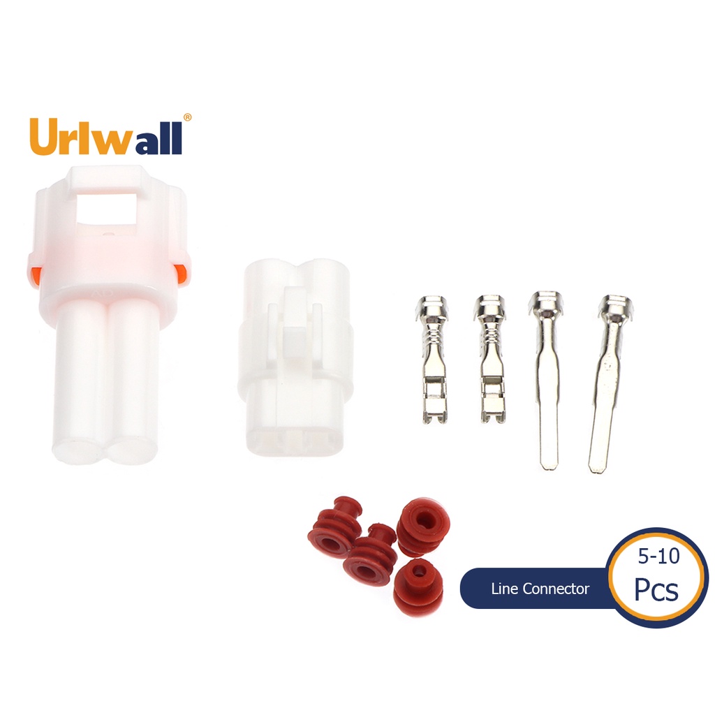 Urlwall 5/10 ชุดปิดผนึก 2Pin MT090 ชายหญิงปลั๊กอุปกรณ์เสริมพิเศษสําหรับรถจักรยานยนต์สายเชื่อมต่อกันน้ําอัตโนมัติรถจักรยานยนต์ 6187-2171 6180-2181