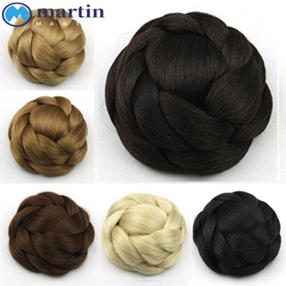 Martin ผมปลอม สีน้ําตาล สีดํา วินเทจ ผู้หญิง เครื่องประดับผม Hanfu ผม Chignon เจ้าสาว ต่อผม ทนความร้อน ไฟเบอร์ สาว ผมตรง Chignon