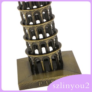 [szlinyou2] โมเดลโลหะ Leaning of Pisa ขนาด 15.5 ซม. สําหรับตกแต่งบ้าน