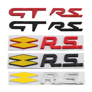 สติกเกอร์โลหะ ลายตราสัญลักษณ์ GT RS Sport สําหรับติดตกแต่งรถยนต์ Renault Logan Clio Megane Kangoo 1 2 3 4 Captur Espace Twingo Duster Kadjar