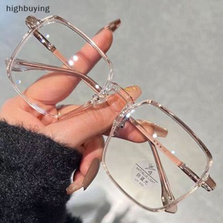 [highbuying] แฟชั่น ป้องกันแสงสีฟ้า แว่นตาผู้หญิง ผู้ชาย กรอบใหญ่ ใส แว่นตา Unisex ออปติคอล แว่นตา ใหม่ พร้อมส่ง