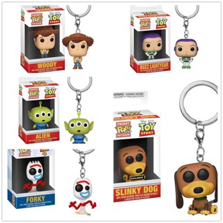 FUNKO พวงกุญแจ จี้ตุ๊กตาฟิกเกอร์ Toy Story Buzz Lightear Woody Alien Forky ของเล่นสําหรับเด็ก