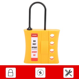 Intelligent Security 10PCS 3mm Lockout Tagout ล็อค ทนทาน 4 รูหุ้มฉนวนไนลอนความปลอดภัยพลังงานแยกกุญแจ