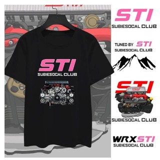 เสื้อยืดแขนสั้น ผ้าฝ้าย พิมพ์ลายรถยนต์ JDM Attitude engine monster STI สําหรับผู้ชาย และผู้หญิง