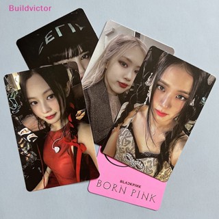 Buildvictor อัลบั้มรูปภาพ Kpop BORN PINK JISOO JENNIE LISA ROSE สีดํา และสีชมพู 4 ชิ้น