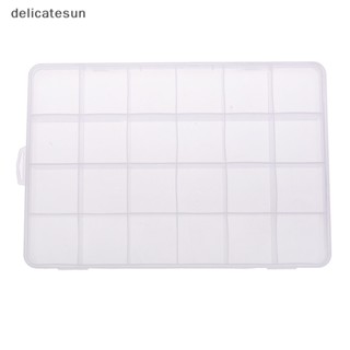 Delicatesun กล่องพลาสติก 24 ช่อง สําหรับใส่เครื่องประดับ ลูกปัด
 ดี