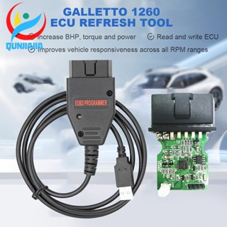 [Qunjiajia.th] แฟลชเปอร์โปรแกรมเมอร์ ECU 1260 FTDI ECU OBD หลายภาษา สําหรับรถยนต์