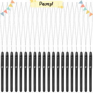 Pdony เข็มต่อผม สเตนเลส สีดํา ตะขอพลาสติกสังเคราะห์ 20 ชิ้น