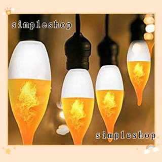 Simple หลอดไฟโคมไฟระย้า LED E14 E27 พลาสติก 2W ดีไซน์พิเศษ สําหรับในร่ม กลางแจ้ง