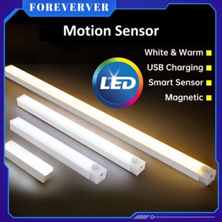 Type-c โคมไฟเหนี่ยวนำร่างกายมนุษย์ Motion Sensor ไฟกลางคืนวอร์มไวท์ตู้เสื้อผ้าไร้สายตู้บันไดไฟ Led Usb แบบชาร์จไฟได้