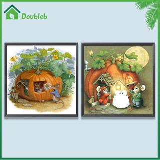 【Doub X ✮】ภาพวาดปักเพชร ทรงกลม ลายฟักทอง 5D DIY สําหรับตกแต่งบ้าน ✮