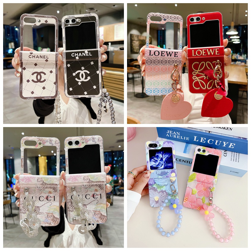 Aesthetic เคสป้องกันโทรศัพท์มือถือ หรูหรา สําหรับ Samsung Galaxy Z Flip5 Z Flip5 Flip Z 5 3n1