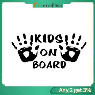 Rf สติกเกอร์สะท้อนแสง ลาย KIDS ON BOARD สําหรับติดตกแต่งรถยนต์