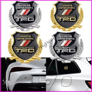 สติกเกอร์โลหะ ลายโลโก้ TRD 3D สําหรับตกแต่งรถยนต์ Toyota