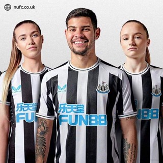 เสื้อกีฬาแขนสั้น คอกลม ลายทีมชาติฟุตบอล Newcastle United 2022 23 ชุดเหย้า