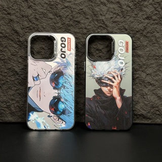 เคสโทรศัพท์มือถือ ผิวด้าน ลาย Jujutsu Kaisen Satoru Gojo สีเงิน สําหรับ iPhone 14 Pro Max 13 12 Pro Max 11