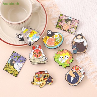 # เข็มกลัด &amp; ใหม่ # Spirited Away Totoro Enamel Pin เข็มกลัดภาพยนตร์ อนิเมะ Forest Spirit Cat Bus Catbus Ramen Badges .