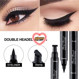 CYREAL Double Head Waterproof Eyeliner Pen Cat Eye Winged Eyeliner Sexy Eye Cosmetic Seal Stamp Wing Eye Be 2 In 1 Eyeliner Sealed Eyeliner Waterproof Large Head Liquid Eyeliner Pen Wing