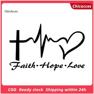 Chicacces Jesus HOPE LOVE FAITH สติกเกอร์ไวนิล สําหรับติดตกแต่งรถยนต์