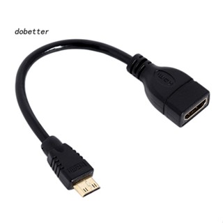 &lt;Dobetter&gt; สายเคเบิลอะแดปเตอร์แปลง Mini HDMI ตัวผู้ เป็น HDMI ตัวเมีย 1080P