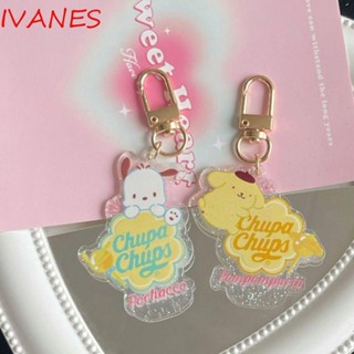 Ivanes Kuromi พวงกุญแจ จี้รูปแมวคิตตี้ Melody Pompompurin Cinnamoroll 1 ชิ้น