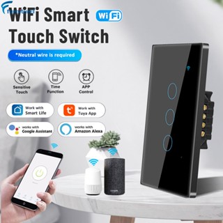 สวิตช์ไฟอัจฉริยะ Wifi Tuya Smart Switch Light Touch Remote Control 100-250v Necessary Required Alexa Google