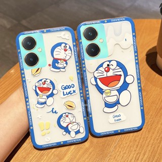 ใหม่ เคสโทรศัพท์มือถือแบบนิ่ม ใส กันกระแทก ลายการ์ตูนโดราเอมอนน่ารัก สําหรับ VIVO Y27 Y36 Y78 4G 5G Y02t Y02A 2023 Y27 Y36 Y78