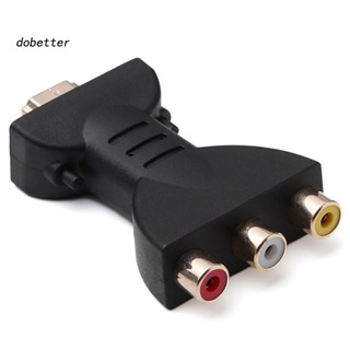 &lt;Dobetter&gt; อะแดปเตอร์แปลง HDMI ตัวผู้ เป็น 3 RCA ตัวเมีย สําหรับ TV