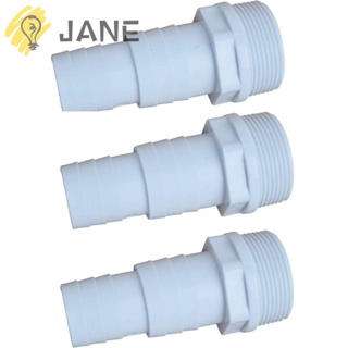 Jane อะแดปเตอร์ปั๊มน้ํา พลาสติก 1-1/4 นิ้ว ไม่มีมลพิษ สีขาว แบบเปลี่ยน 1-1/2 นิ้ว สําหรับท่อน้ําผู้เชี่ยวชาญ 3 ชิ้น