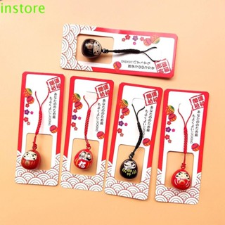 Instore จี้กระดิ่ง Daruma สไตล์ญี่ปุ่น สําหรับห้อยโทรศัพท์มือถือ กระเป๋า DIY