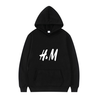 H&amp;M เสื้อกันหนาว มีฮู้ด แบบสวมหัว แฟชั่นใหม่ สไตล์สตรีท สําหรับผู้ชาย และผู้หญิง