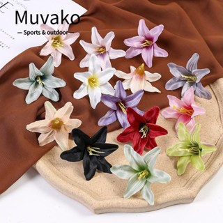 Muvako พวงดอกไม้ประดิษฐ์ ดอกลิลลี่ปลอม หลากสี สําหรับตกแต่งบ้าน สมุดภาพ DIY 30 ชิ้น