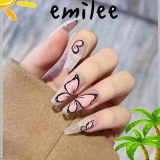 Emilee เล็บปลอม DIY สําหรับตกแต่งเล็บ 24 ชิ้น