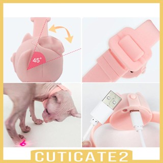 [Cuticate2] ของเล่นแมว พร้อมไฟ LED ชาร์จ USB สําหรับสัตว์เลี้ยง ลูกแมว