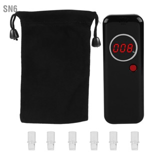 SN6 LCD สีแดง Mini Digital Backlight แอลกอฮอล์ Breathalyzer เครื่องตรวจจับแอลกอฮอล์ในลมหายใจของตำรวจมืออาชีพ