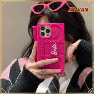 Rowans เคสโทรศัพท์มือถือ ซิลิโคนนิ่ม ป้องกัน ลายการ์ตูนอนิเมะบาร์บี้ แบบสร้างสรรค์ สําหรับ iPhone