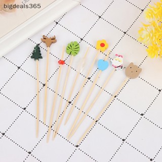 [bigdeals365] ใหม่ พร้อมส่ง ตะเกียบไม้ไผ่ สําหรับใส่ผลไม้ คัพเค้ก สลัด 100 ชิ้น