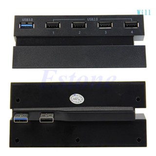 Will ฮับคอนโซลเกมมิ่ง 4 USB 2 0 พอร์ต สําหรับ PS4 USB 3 0 2 0