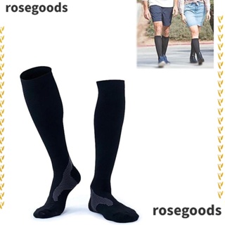 Rosegoods1 ถุงเท้าเลกกิ้ง บรรเทาอาการปวดขา ระบายอากาศ ดูดซับเหงื่อ สําหรับวิ่ง ขี่จักรยาน