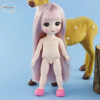 Mxbeauty ตุ๊กตา BJD 3D ผมยาว 1/12 16 ซม. DIY