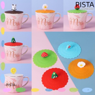 Pista ฝาครอบถ้วยชา กาแฟ ซิลิโคน น่ารัก ใช้ซ้ําได้ กันฝุ่น