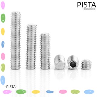 PISTA สกรูซ็อกเก็ต สเตนเลส M4 201 หัวแบน หกเหลี่ยม 100 ชิ้น|สกรู สําหรับมือจับประตู