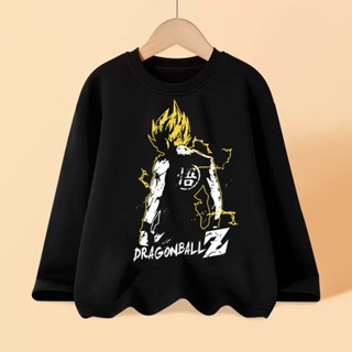 เสื้อยืดแขนยาว พิมพ์ลายการ์ตูนญี่ปุ่น Dragon Ball Kakarotto สําหรับเด็กผู้ชาย