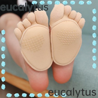 Eucalytus1 แผ่นแยกนิ้วเท้า แบบครึ่งเท้า ยืดหยุ่น ดูดซับเหงื่อ กันลื่น สําหรับดูแลเท้า 2 ชิ้น =1 คู่