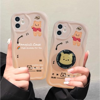 เคสโทรศัพท์มือถือ ลายหมีน่ารัก พร้อมที่ตั้งวาง สําหรับ Infinix Hot 20 Play Hot 20i 20 12 Play 30 30i Hot 8 9 Infinix Note 12 Turbo G96 Infinix Smart 6 7 5 6 Pua 5 2020