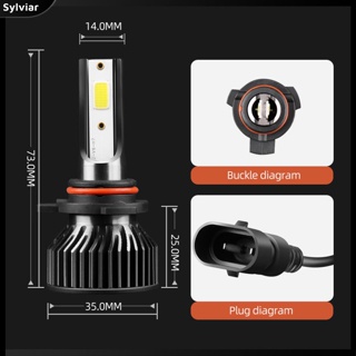 [sylviar] ไฟหน้า Led F2 อะลูมิเนียมอัลลอย กันความร้อน กันน้ํา สีขาว 12000/นาที Ip68 สําหรับรถจักรยานยนต์ 1 คู่