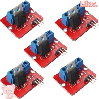 Lilac โมดูลมอสเฟตไดรเวอร์ IRF520 สีแดง สําหรับ Arduino MCU ARM Arduino 5 ชิ้น