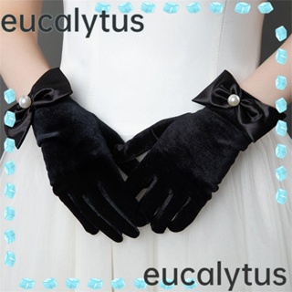 Eucalytus1 ถุงมือเจ้าสาว ประดับมุก หรูหรา อุปกรณ์เสริม สําหรับเพื่อนเจ้าสาว งานแต่งงาน