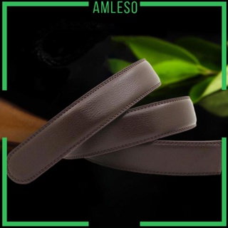 [Amleso] สายเข็มขัดรัดเอว อัตโนมัติ ไม่มีหัวเข็มขัด สีน้ําตาล แบบเปลี่ยน 1 3/8 นิ้ว สําหรับกางเกง